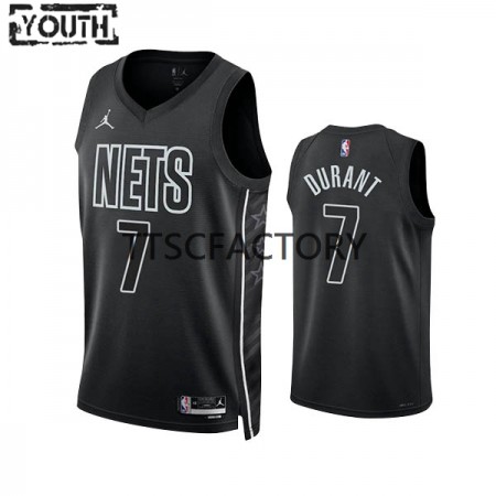 Maillot Basket Brooklyn Nets Kevin Durant 7 Jordan 2022-23 Statement Edition Noir Swingman - Enfant
